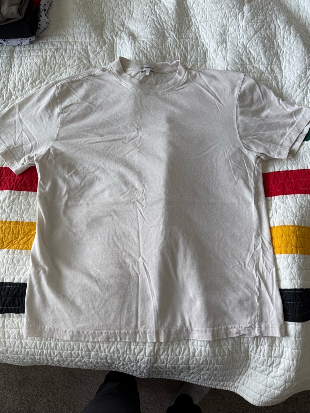 Richer Poorer Men's Short Sleeve Crewneck Relaxed Fit T-Shirt - Off-White